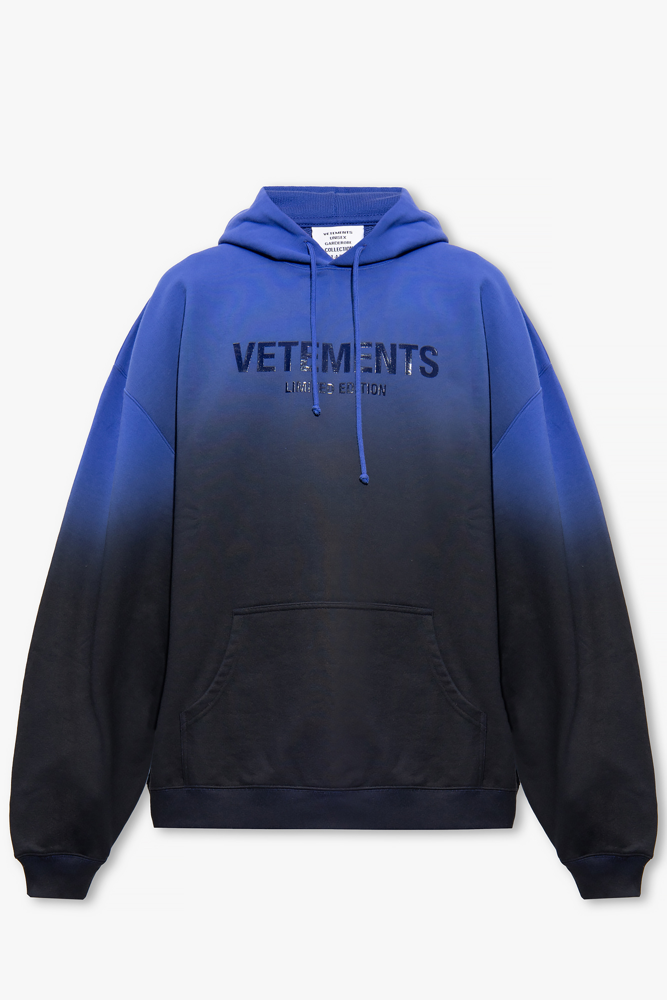 Vetements store hoodie blue